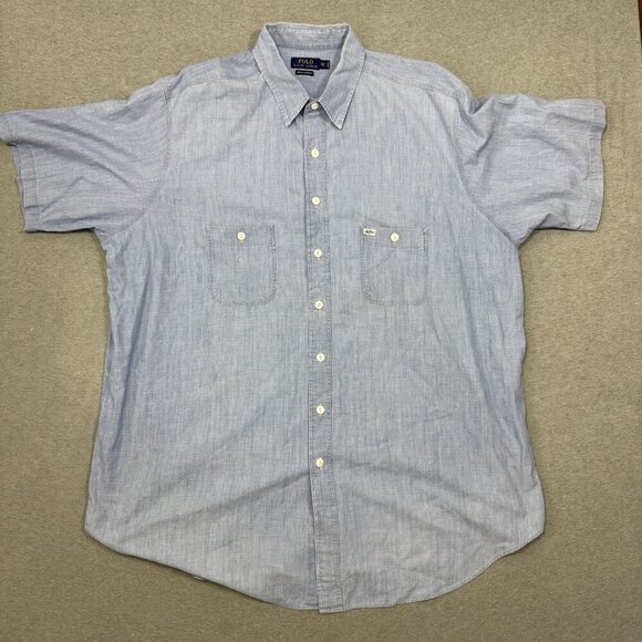 Polo Ralph Lauren Shirt Mens 2XLT Chambray Classiccore Norm - Picture 1 of 6